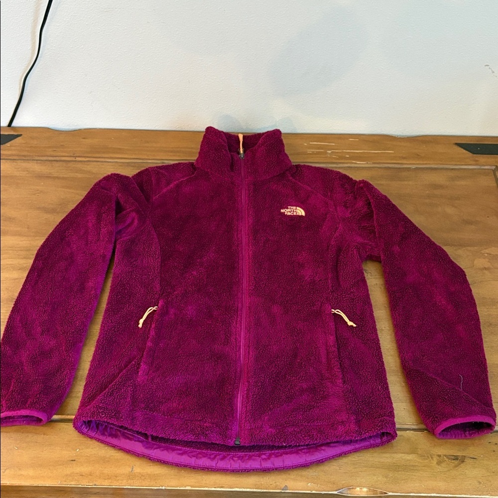 The North Face Plush Fleece Jacket in Deep Red Size Small - Picture 5 of 13